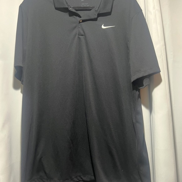 Nike Dri-Fit Black Polo Shirt XL Athletic Golf Performance XL - Picture 2 of 5